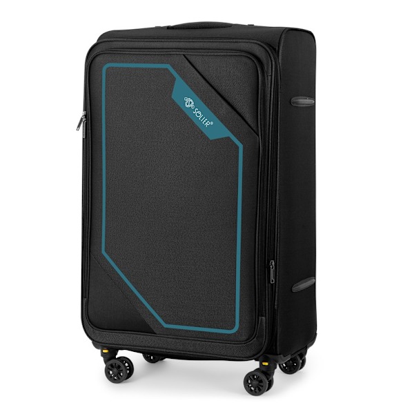 Iso pehmeä matkalaukku L 26'' SOLIER SOFTFLEX 2240 musta-vihreä
