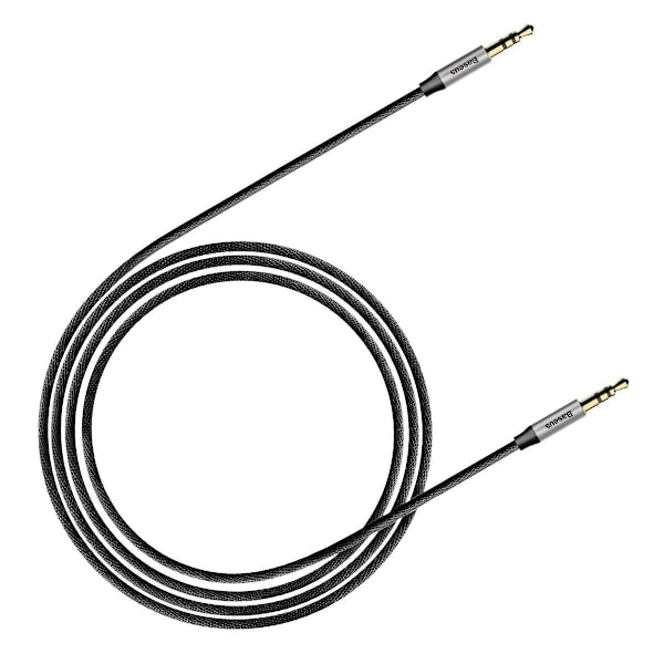 Yiven M30 stereolydkabel AUX 3,5 mm han mini-stik 1m sølv-sort