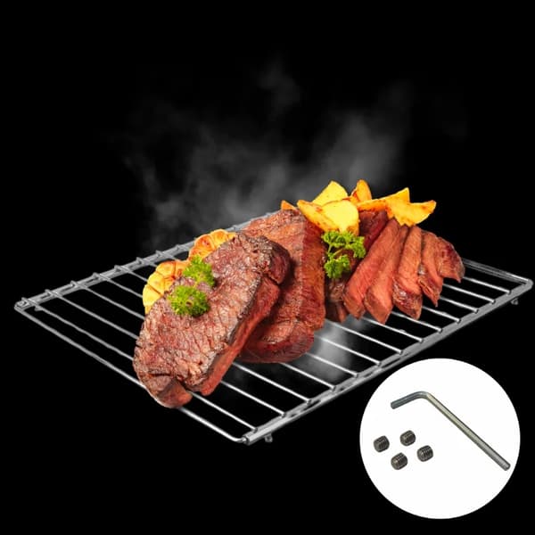 Herzberg HG-03213: Bergberg: Universal Oven Baking Grid & Adjustable Coaster Rack: Universal Oven Baking Grid & Adjustable Coaster Rack
