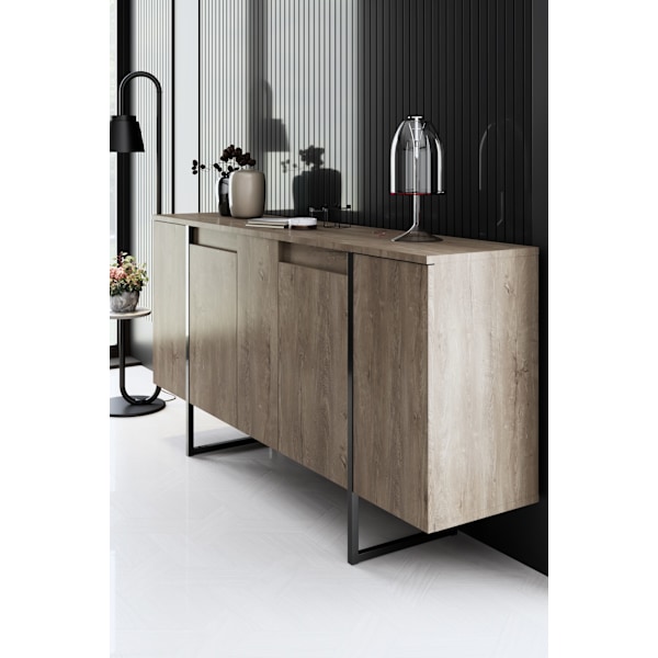 Console Luxe - Valnöt, Svart