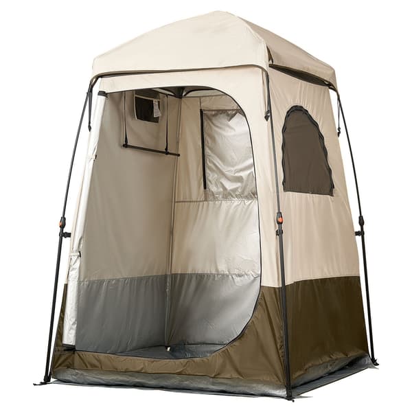 Campingtelt med bruser, foldbart 1-persons 210D Oxford
