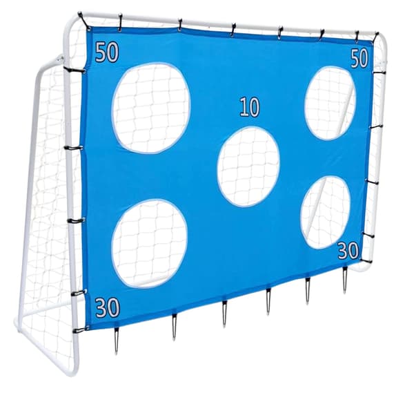Fodboldmål med målnet, 213x152 cm, hvid