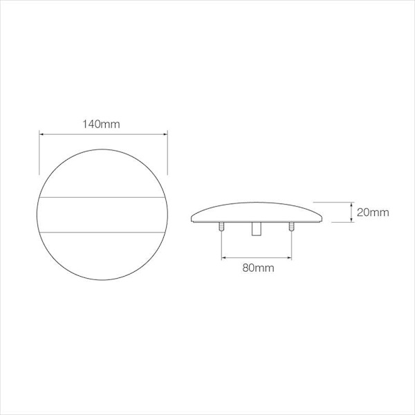 Takavalo 12/24V 3 toimintoa 140mm STI LED
