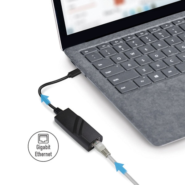 USB-C -> Netværksstik RJ45 Gigabit