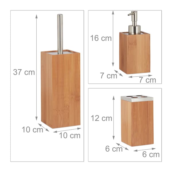 Badrumsset bambu 6 delar
