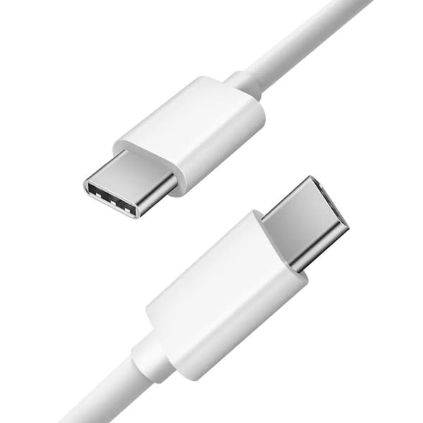 Pikalatauskaapeli USB-C - USB-C 60W, 3A, 1m USB-C PD - valkoinen