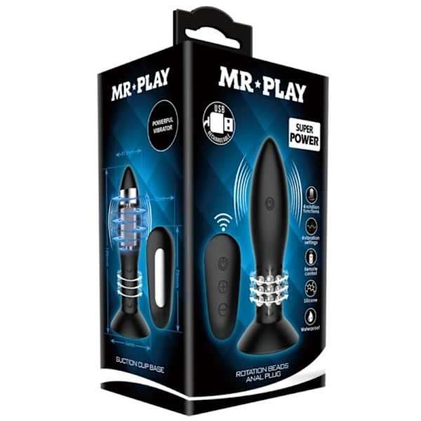 Mr Play - stik med sorte roterende bolde fjernbetjening