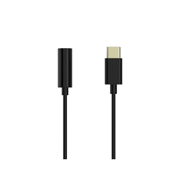 Sinox adapter USB C - mini jack. 0,15m. Sort