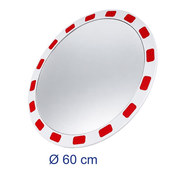 Konvex trafiksäkerhetsspegel, 60 cm, splittersäker, väderbeständig