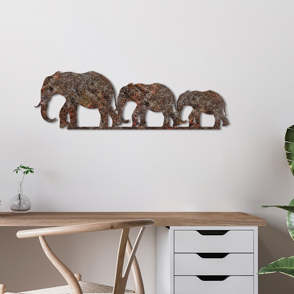 Dekorativt metalvægtilbehør Rusty Elephant 1