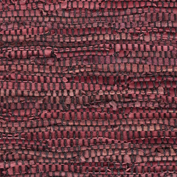 Løbertæppe i læder og bomuld 60x100 cm