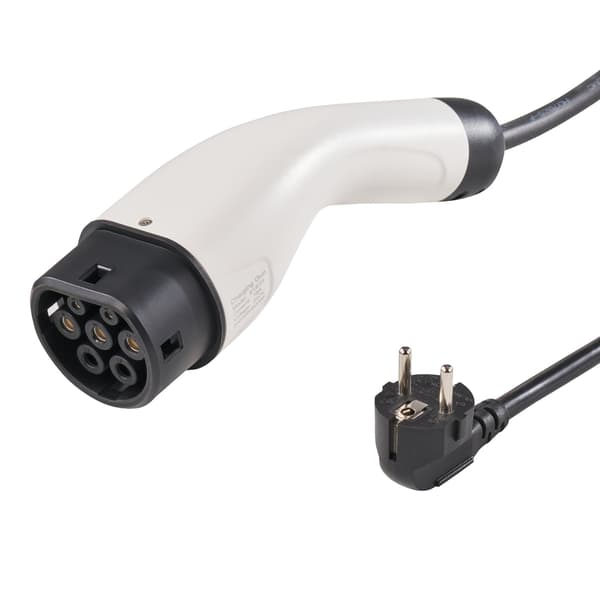 Bärbar typ 2 elbilsladdare 16A 3,7kW, 8,6m kabel