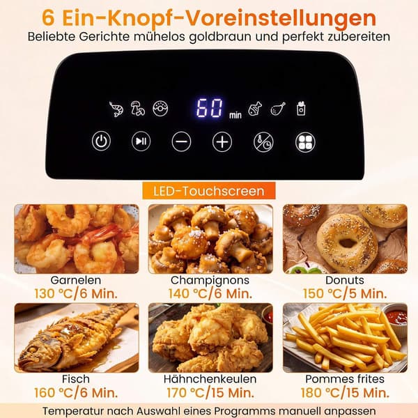 3L elektrisk frituregryde i rustfrit stål, 2000W, timer