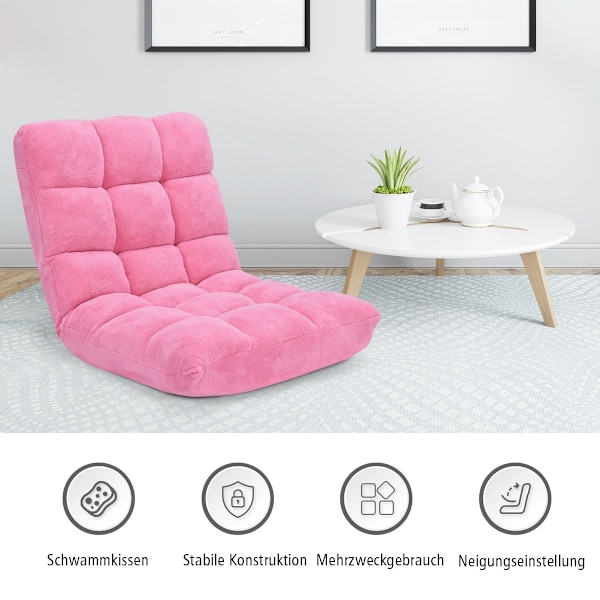 Lattiatuoli Taitettava Lazy Sohva Lazy Tatami Lattiatyyny musta/harmaa/kahvinpunainen