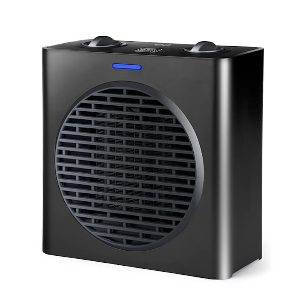 BLACK+DECKER Keramisk Varmeblæser 1500W Sort Sort