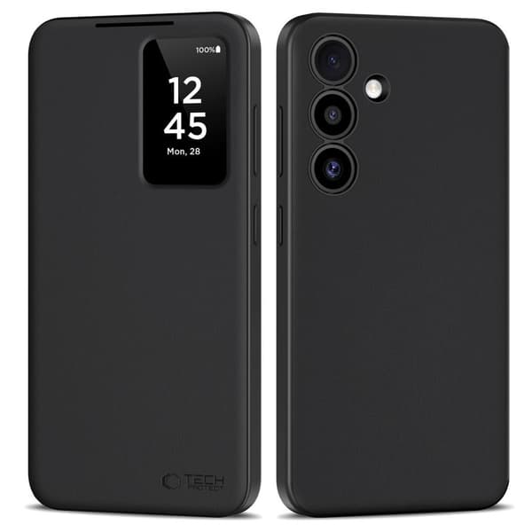 Tech-Protect Smart Wallet Cover For Samsung Galaxy S25 Plus - Matte Black