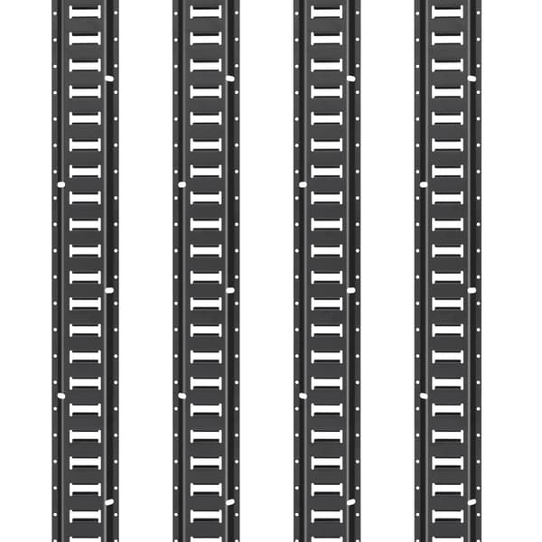 E-Track-räckessats – 1,5 meter stål, 4-pack, 900 kg