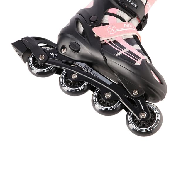 2-i-1 Pink-White Inline & skøjter, størrelse M (35-38)