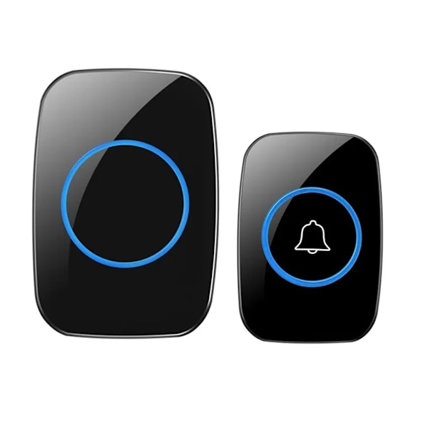 Trådløst Ring Ur LED IPX4 - Sort