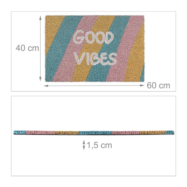 Ovimatto kookoskuitu "Good Vibes"