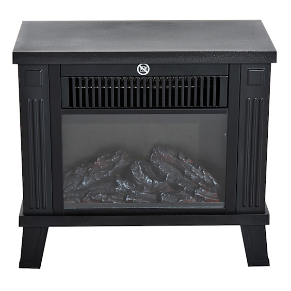 Sähkötakka Sähkötakka Takka Seisomatakka Liekkiefektillä 600/1200W, Metalli, Musta, 34X17X31 Cm