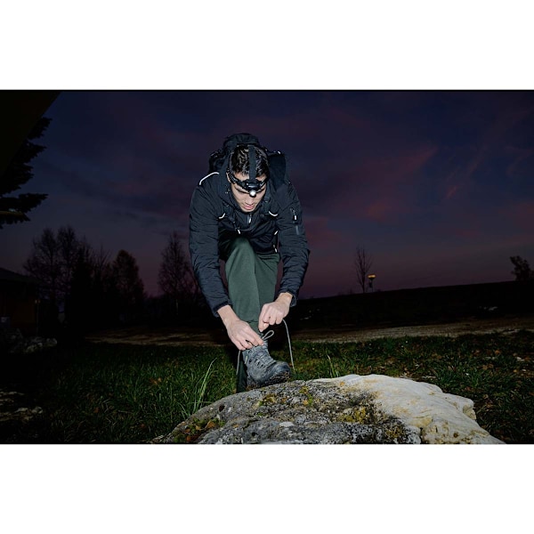 LuxPremium uppladdningsbar LED-huvudlampa KL 251 AF / Strålkastare med CREE LED och rött bakljus
