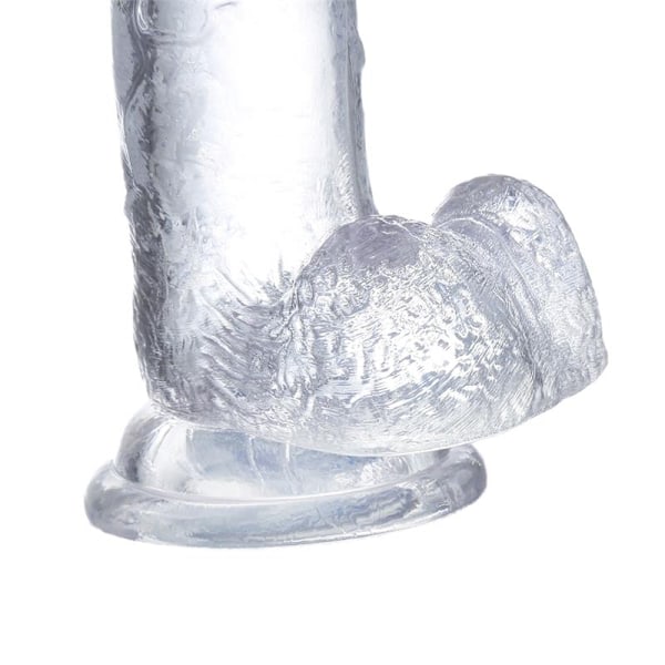 Realistinen dildo kiveksillä, kristallimateriaali 22 cm