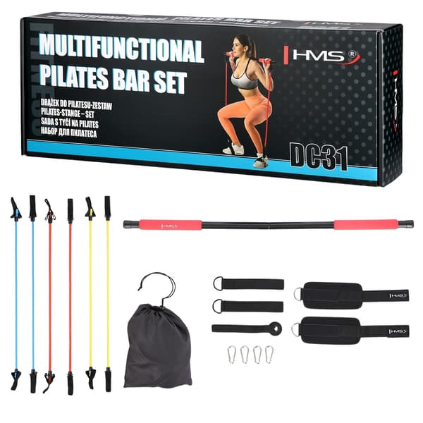 Multifunktionelt Pilates-stangsæt med modstandsbånd
