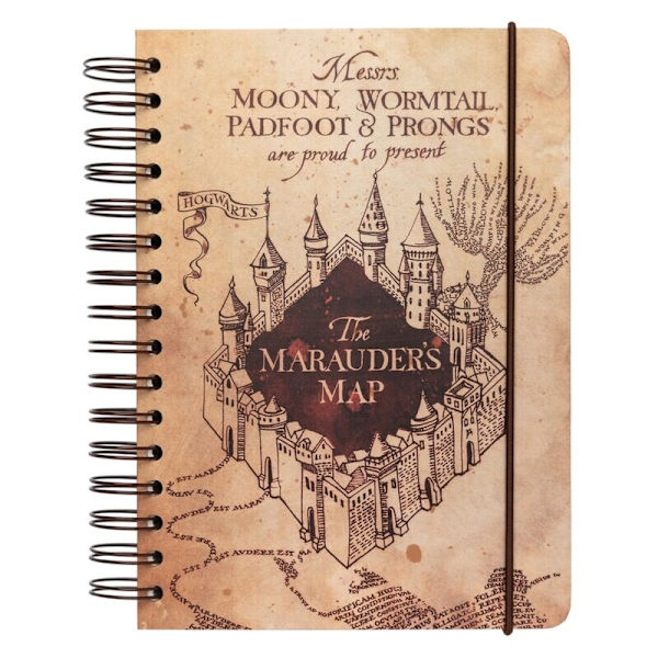 Marauders Map A5 notesbog til Harry Potter-fans