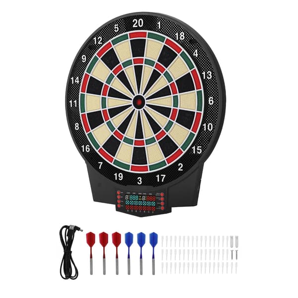 Elektronisk dartskive, 43 spil, 8 spillere, farve-LCD