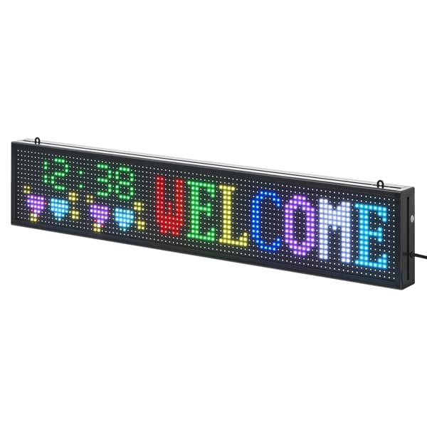 Programmerbar LED-skylt, fullfärg, Bluetooth-app, 102x20 cm