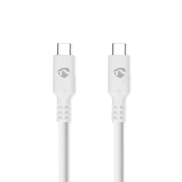 USB-C 3.2 Gen 2-kabel, 2m, 100W, 10Gbps, sort