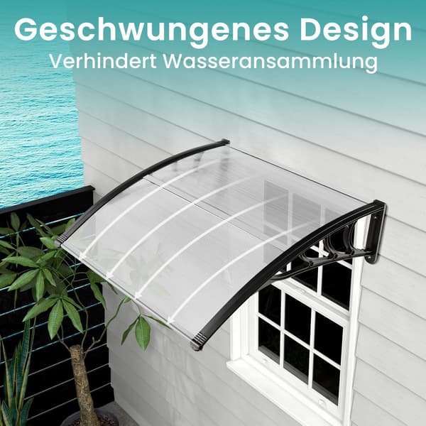 Dørkapsel 102x99 cm, Aluminium & Polycarbonat, Sølv