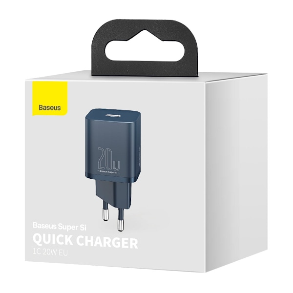 Super Si 1C snabb USB-C laddare 20W Power Delivery blå