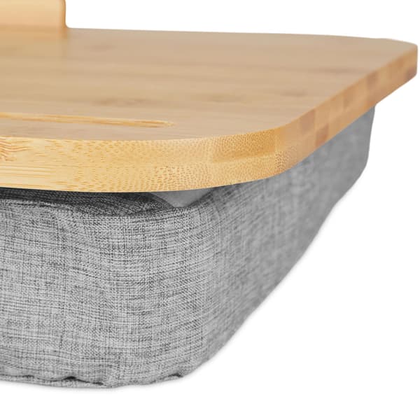 Grå Lapdesk med bambusbakke