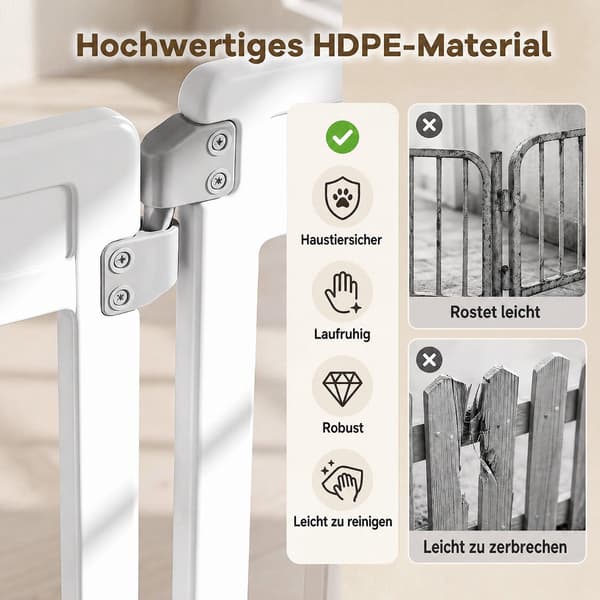 76 cm lekhage för inomhus och utomhusbruk för hundar, 12 paneler, HDPE-material