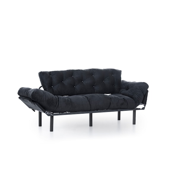 3-sæders sovesofa Nitta Triple - Sort