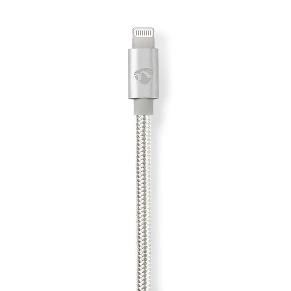 Lightning Sovitin | Apple Lightning 8-Pin | 3.5 mm uros | Kullattu | 1.00 m | Pyöreä | Nailon