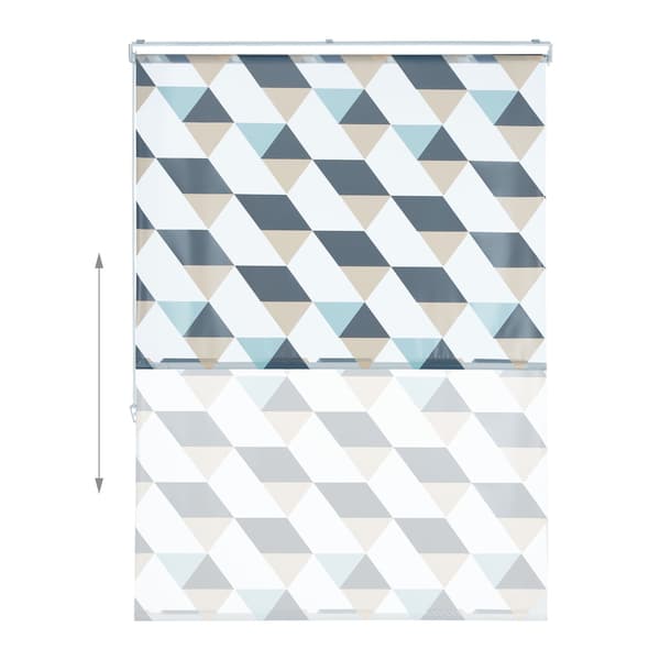 Rullgardin för dusch med geometrisk design