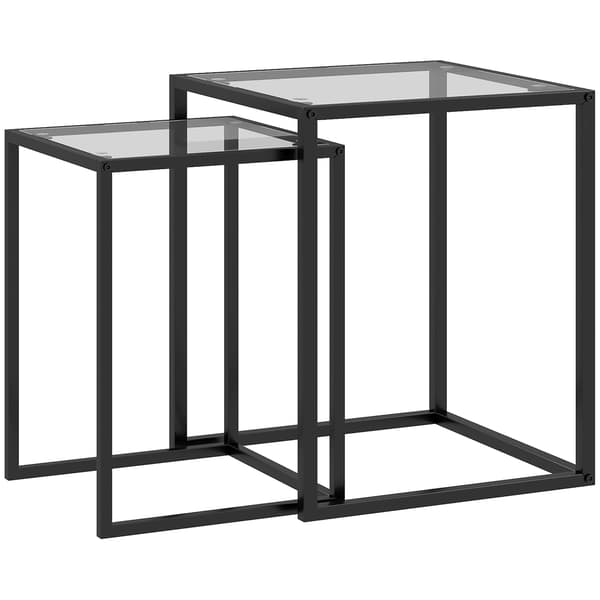 Stabelbare sideborde, stålben, sort, moderne design