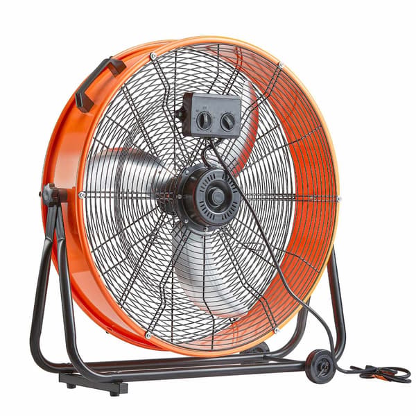24-tommer industriel tromleventilator, 8900 CFM, variabel hastighed