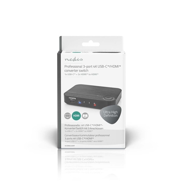 HDMI ™ Converter | 1x USB-C™ / 2x HDMI ™ -indgang | 1x HDMI™ Out