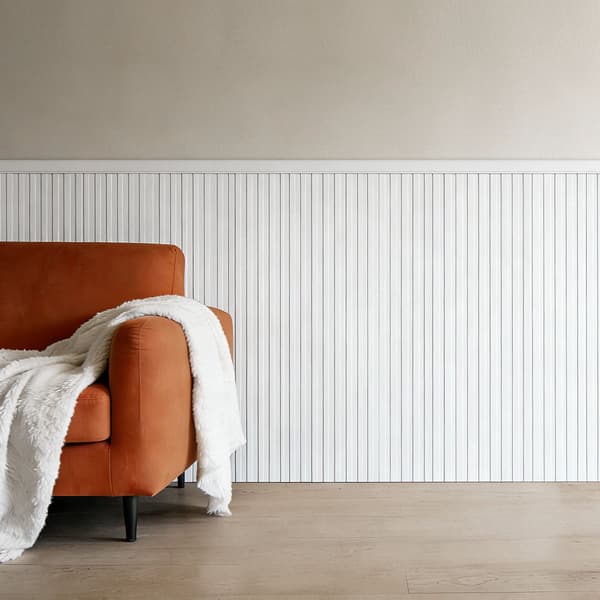Vägglistkit, Övermålningsbar Polystyren, Vit 197x98cm