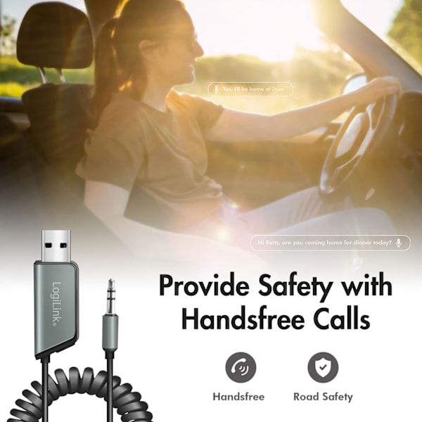 Bluetooth-vastaanotin ja handsfree-AUX 3,5 mm BT5.3