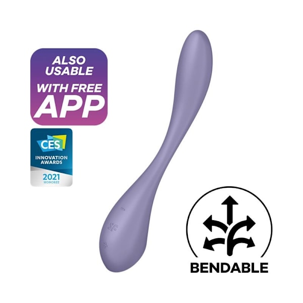 G-Spot Flex 5+ Multi Vibraattori Satisfyer Connect APP Lilac -sovelluksella