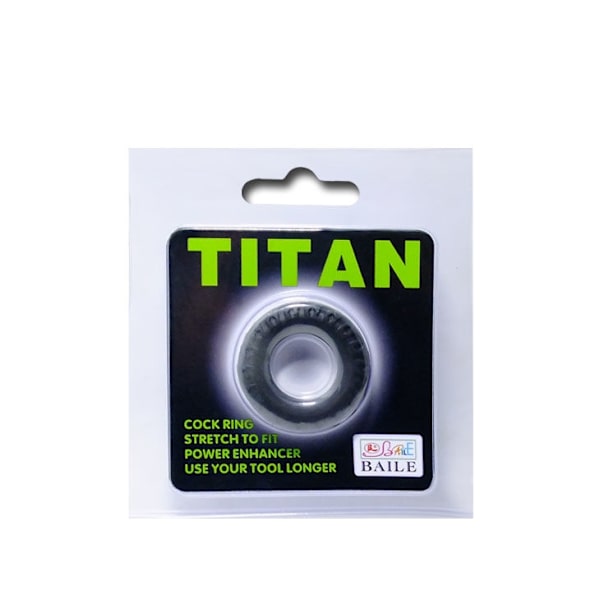 Baile - Titan Cockring Sort Grøn 2 Cm