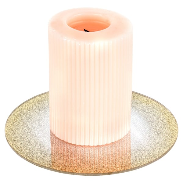 Stander til dekorative lyskompositioner, spejlglas, glitter, 15 cm