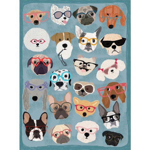 Puzzle Dogs In Glasses - 21x30 cm