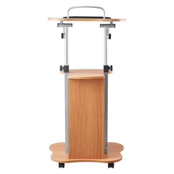 Rullande podium, justerbar höjd, förvaringshylla