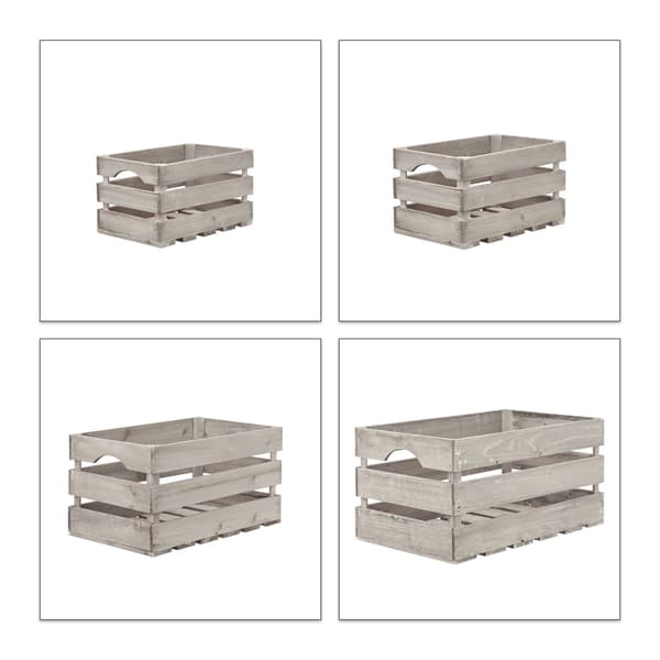 Shabby trälåda - set om 4